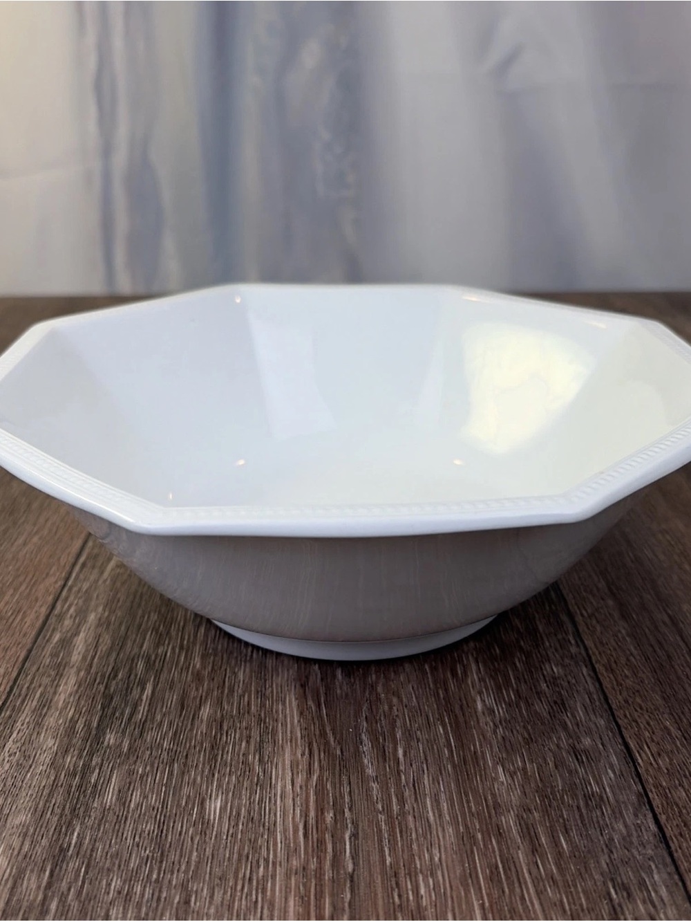 Vintage Johnson Brothers Heritage White Octagon Serving Bowl 9" x 3" England